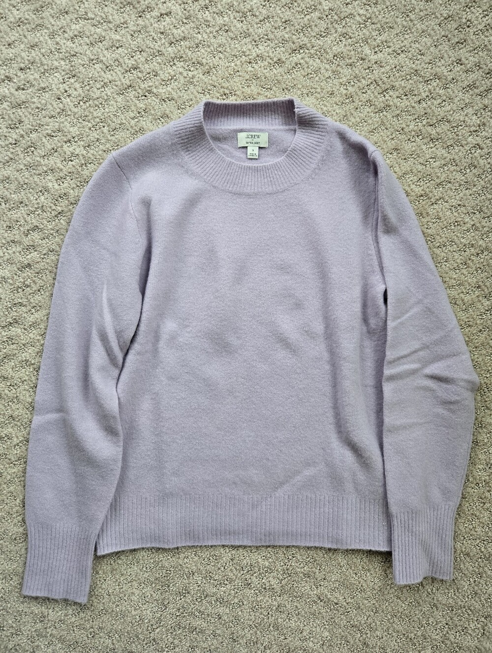 J. Crew Extra Soft Crewneck Women's Sweater - Pale Lavender